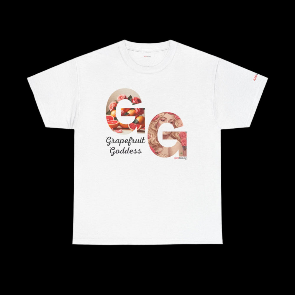 Incog Graphic Tee featuring the Grapefruit Goddess strain
