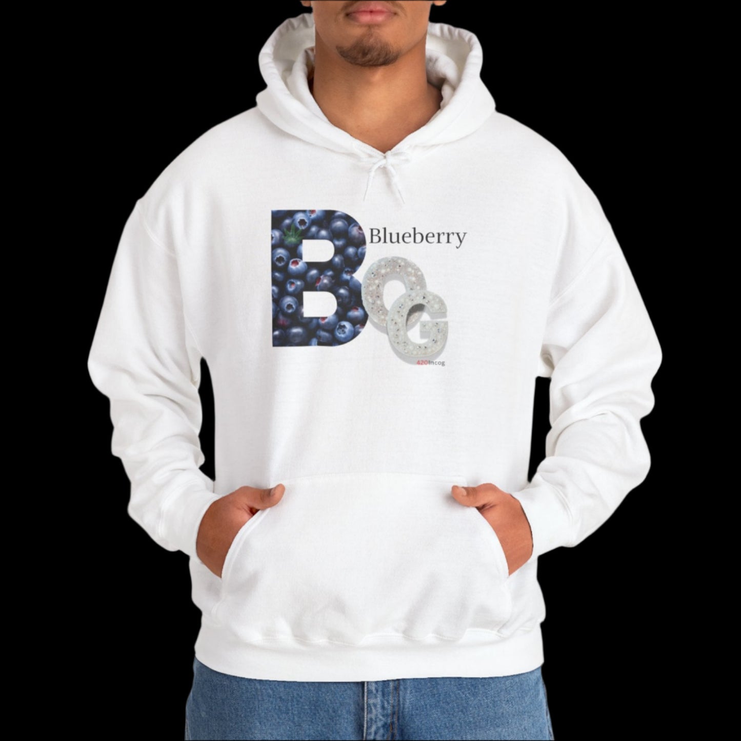 Incog Graphic Sweatshirt featuring the Blueberry OG v1.0 strain