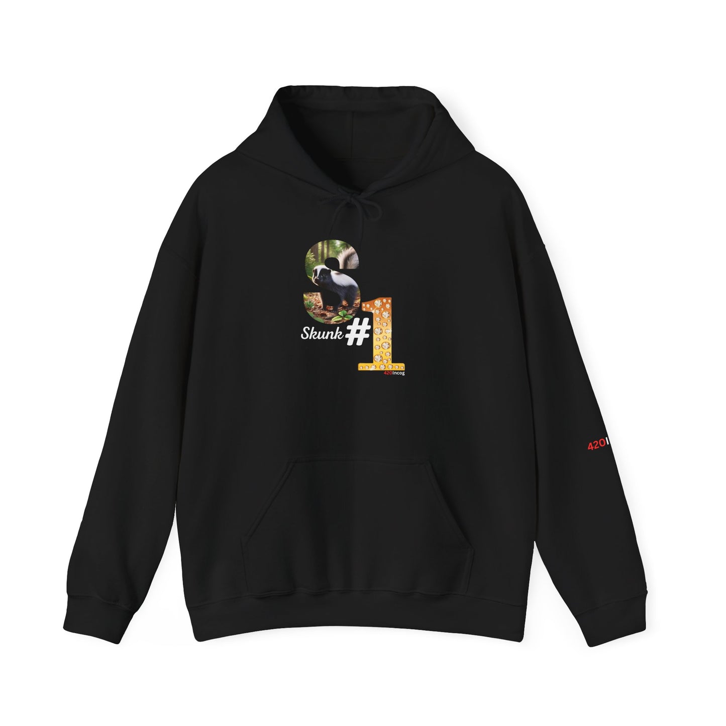 Incog Graphic Sweatshirt featuring the Skunk #1 strain