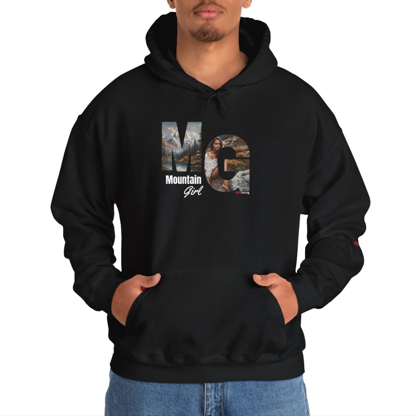 Incog Graphic Sweatshirt featuring the Mountain Girl strain