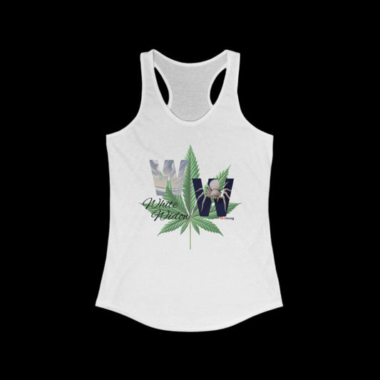 Iconic Women's Racerback with the White Widow v1.0 strain