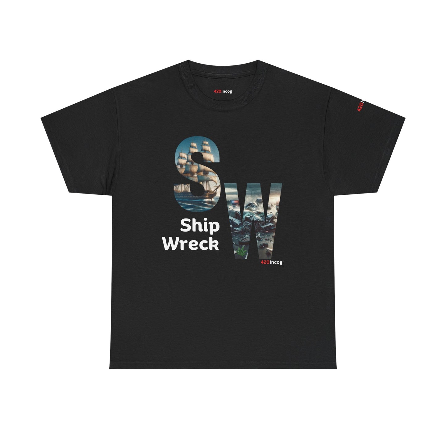 Incog Graphic Tee featuring the Shipwreck strain