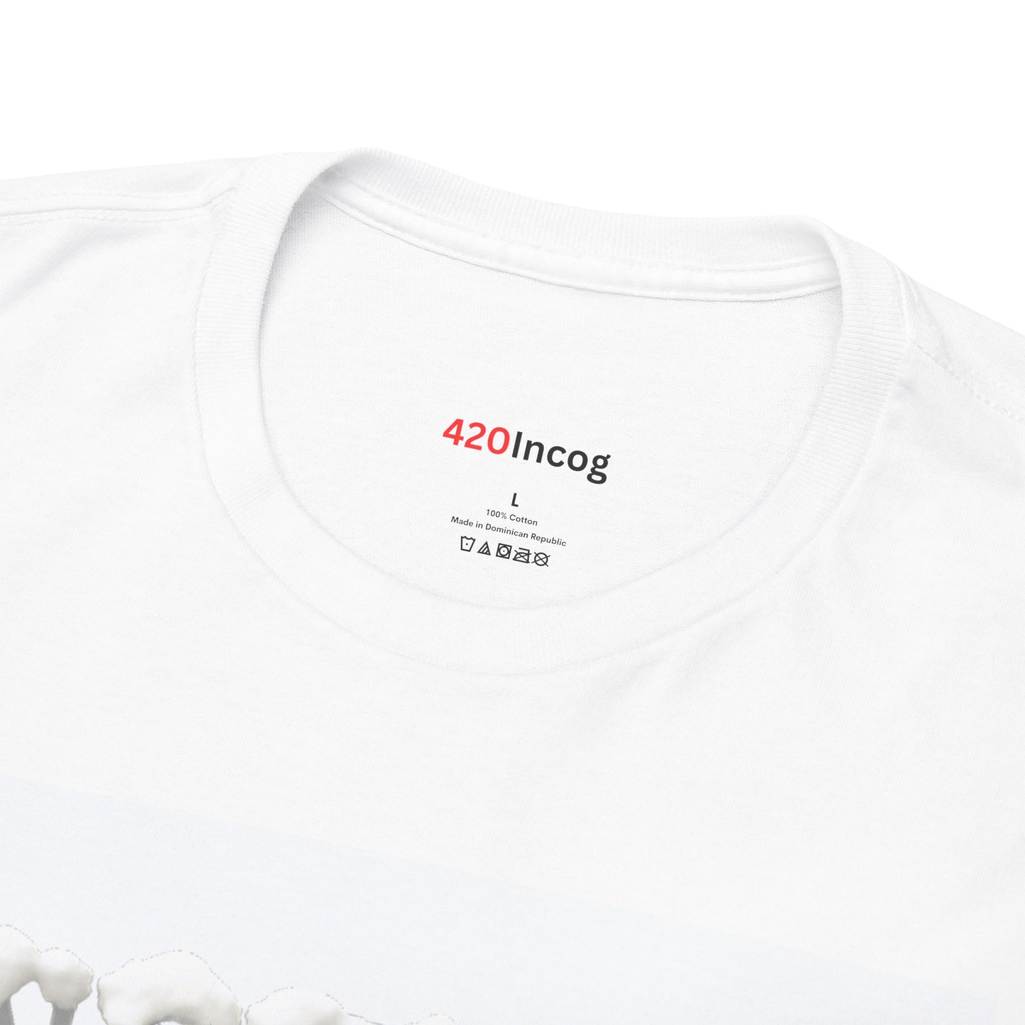Incog Graphic Tee featuring the Snowcap strain