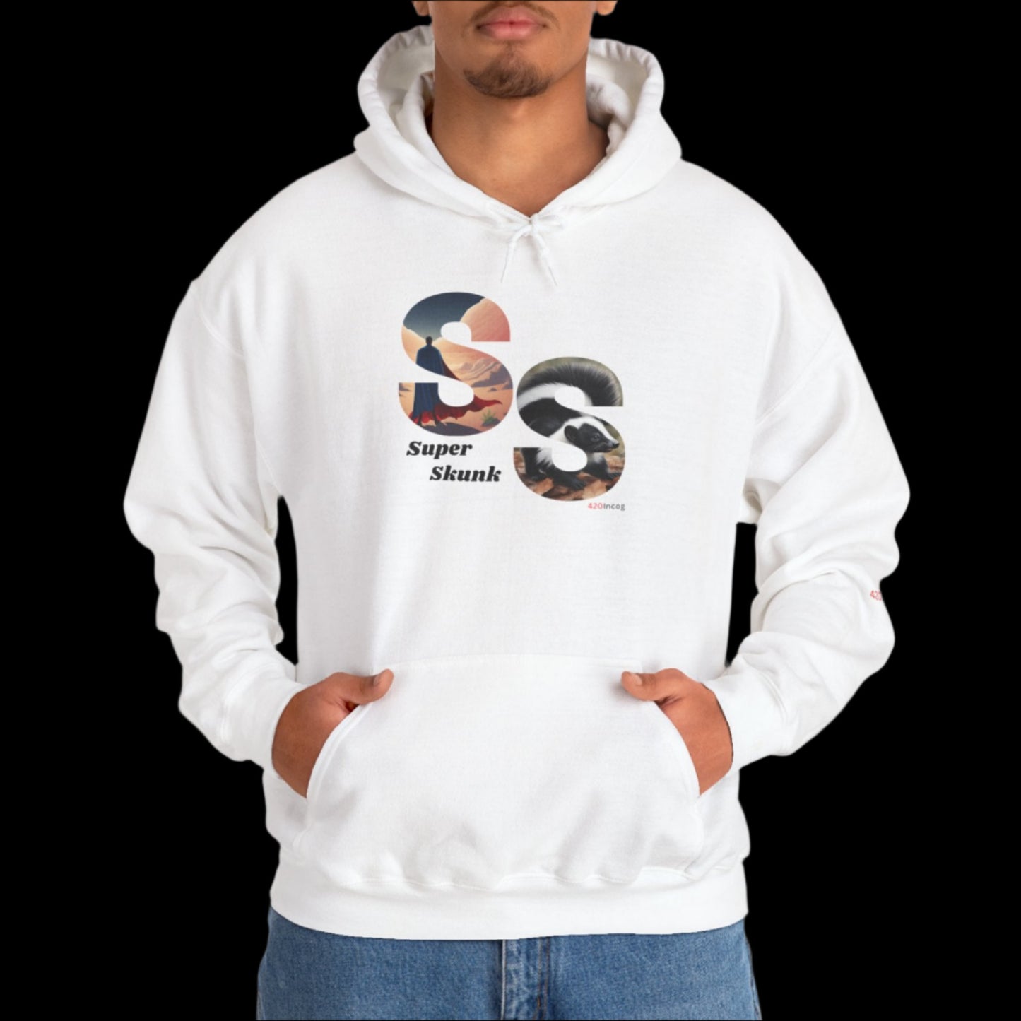 Incog Graphic Sweatshirt featuring the Super Skunk strain