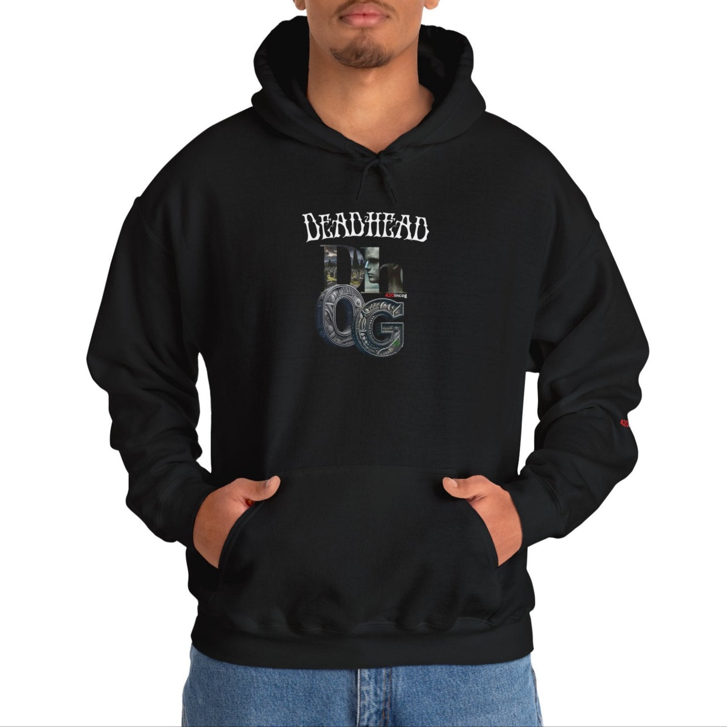 Incog Graphic Sweatshirt featuring the Deadhead OG strain