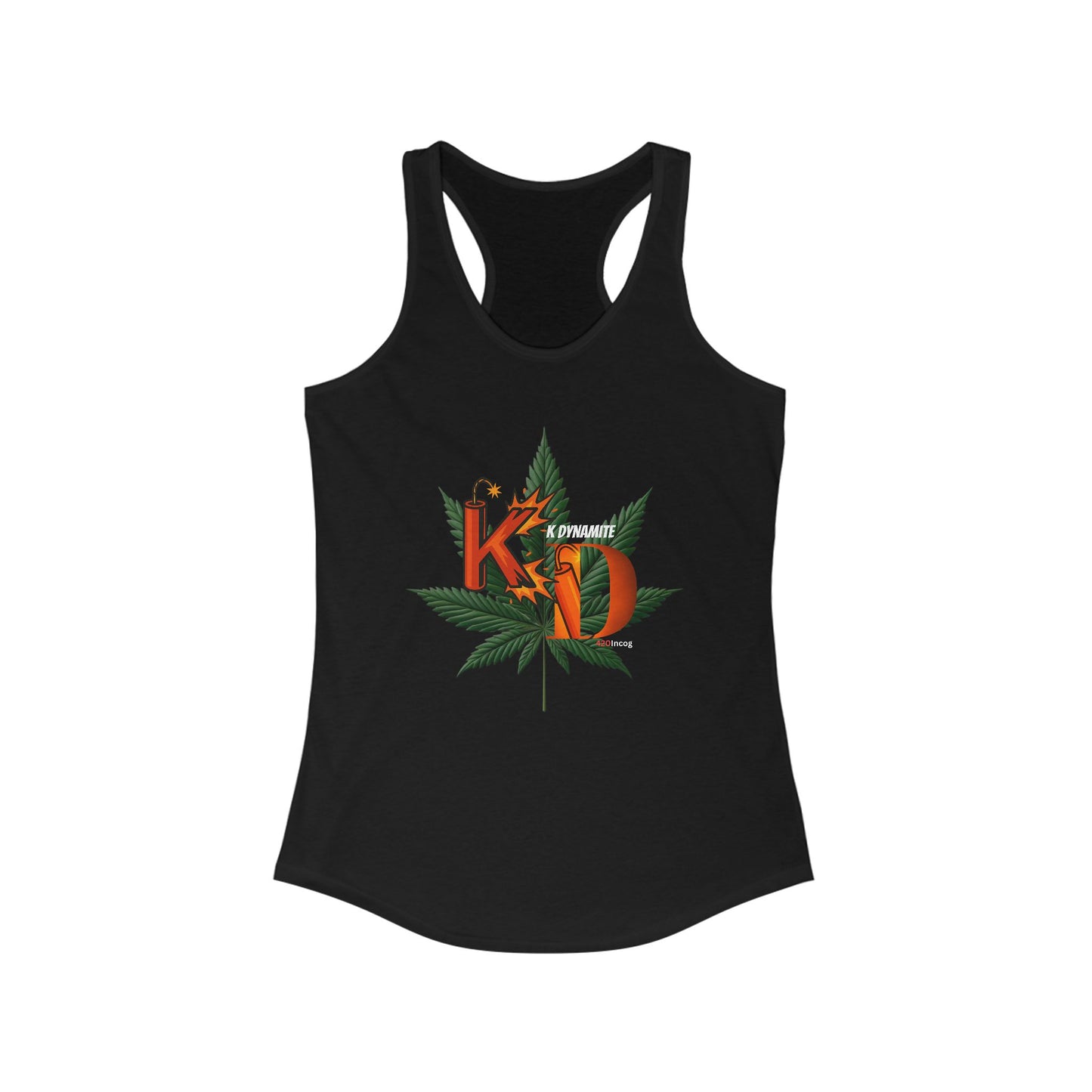 Iconic Women's Racerback Tank Top featuring the K Dynamite strain