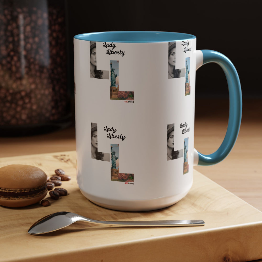 420Incog Big 'Ol Coffee Mug featuring the Lady Liberty strain