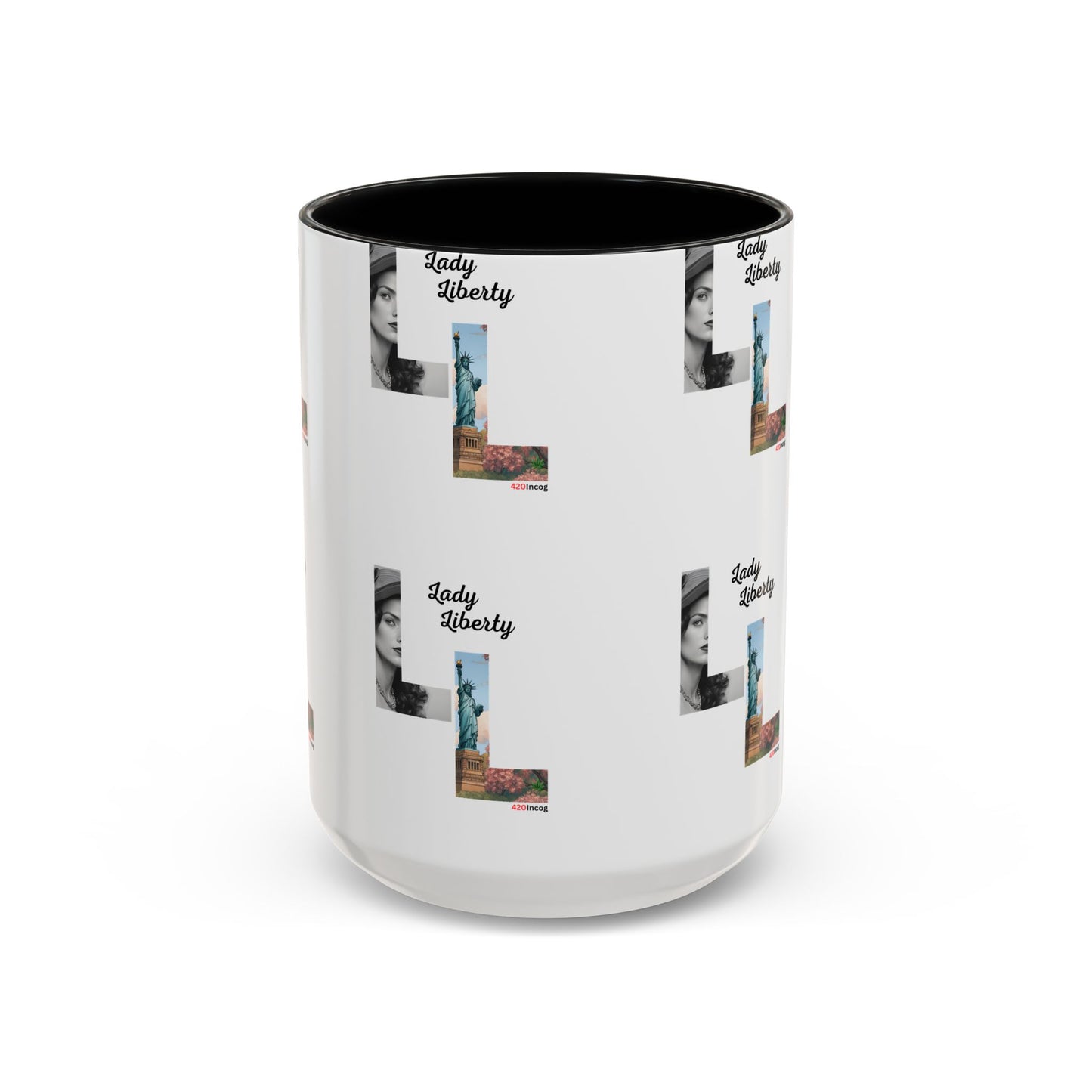 420Incog Big 'Ol Coffee Mug featuring the Lady Liberty strain
