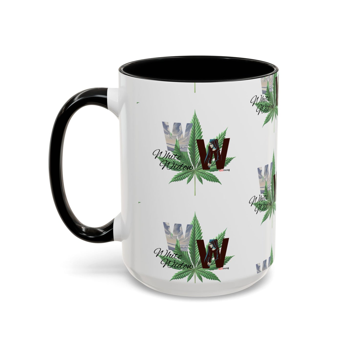 420Incog Big 'Ol Coffee Mug featuring the White Widdow strain