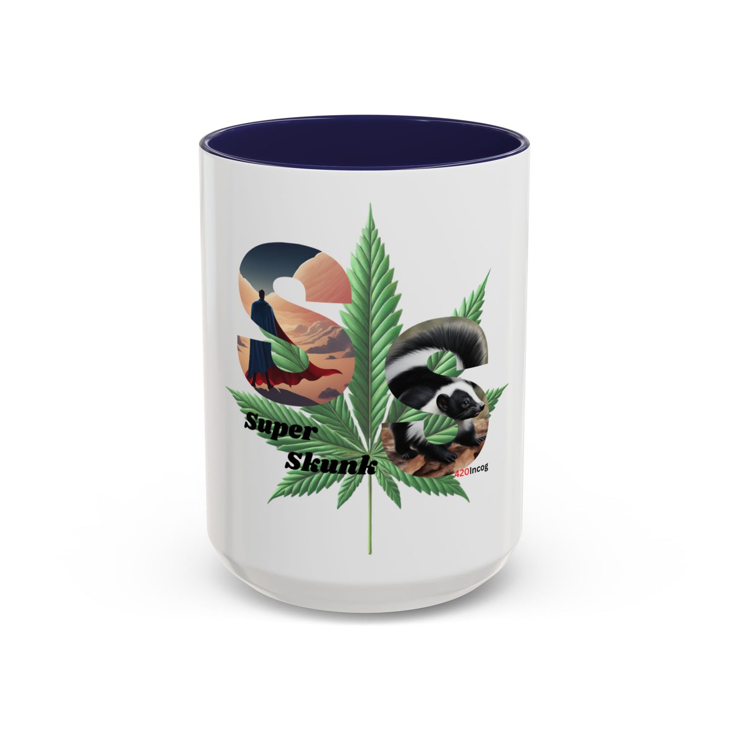420Incog Big 'Ol Coffee Mug featuring the Super Skunk strain