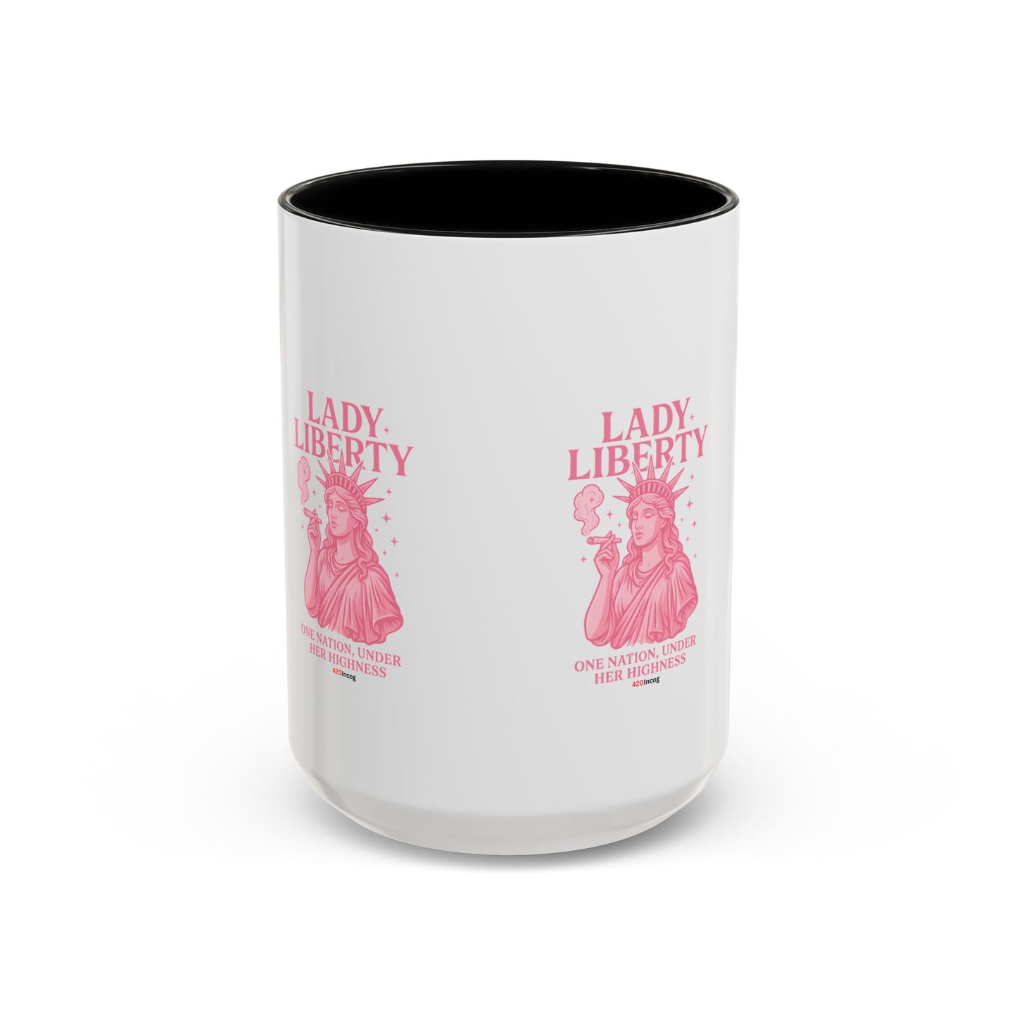 420Incog Big 'Ol Coffee Mug featuring the Lady Liberty strain