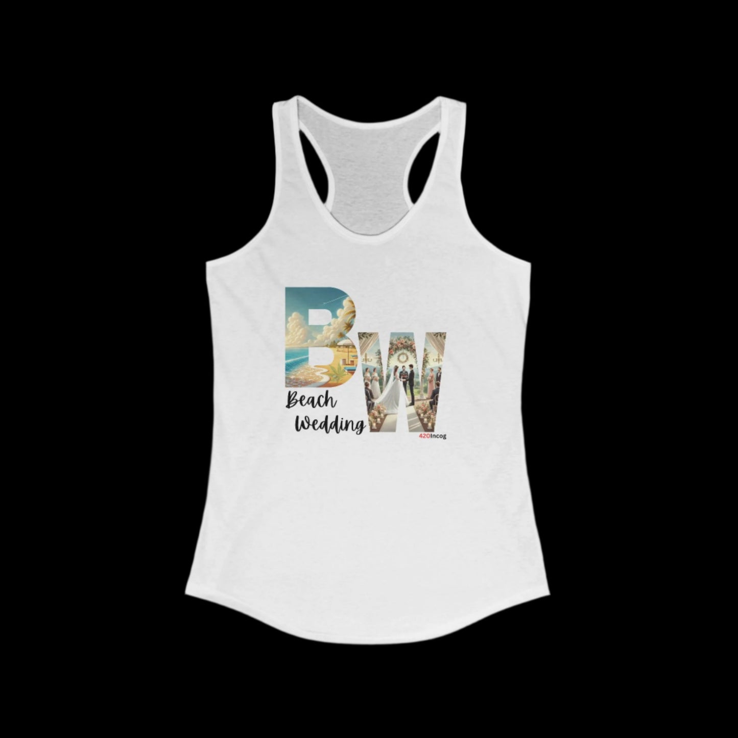 Incog Women's Racerback with the Beach Wedding strain