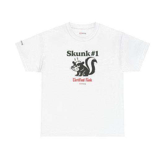420Incog Funny Tee featuring the Skunk #1 strain