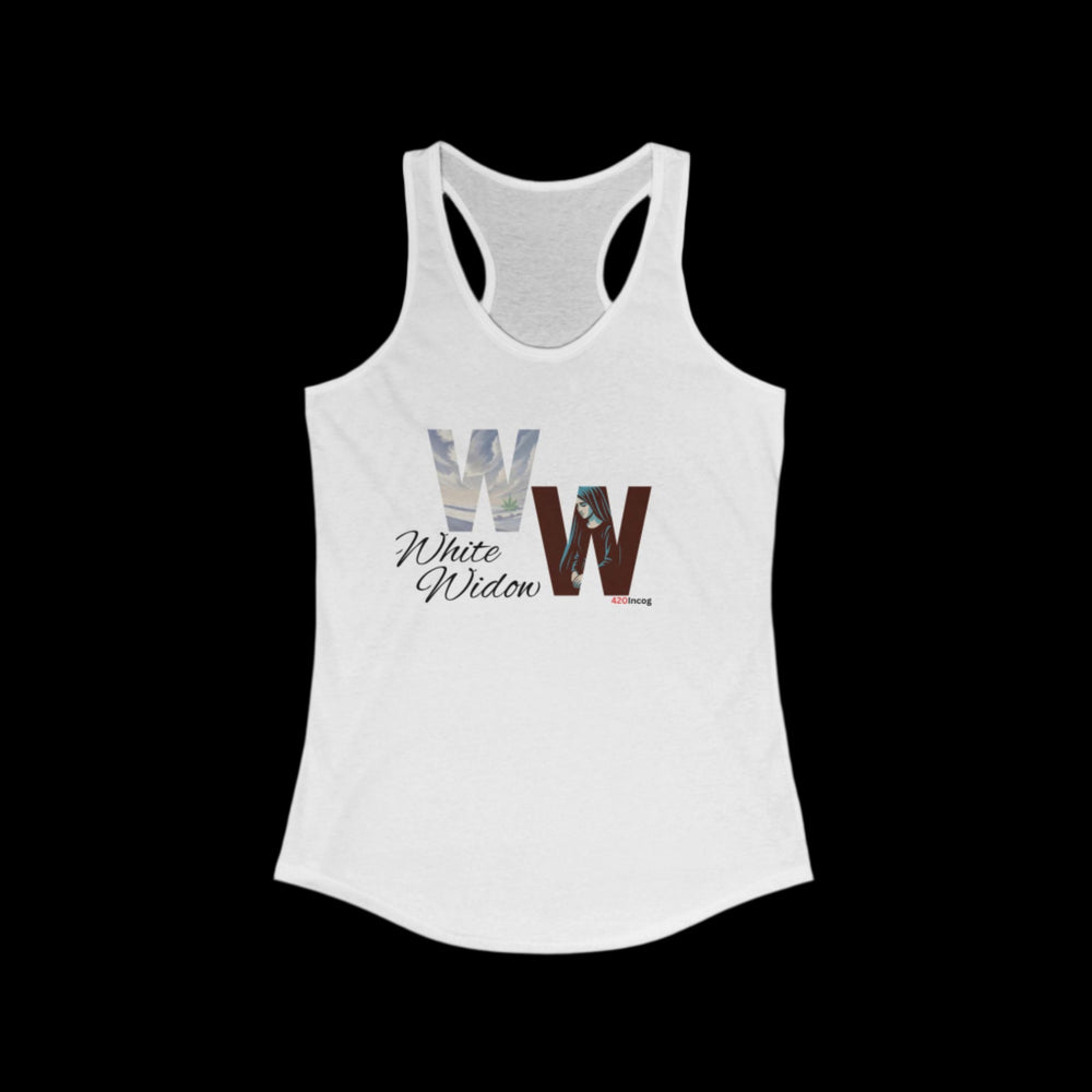 Incog Women's Racerback with the White Widow v1.1 strain