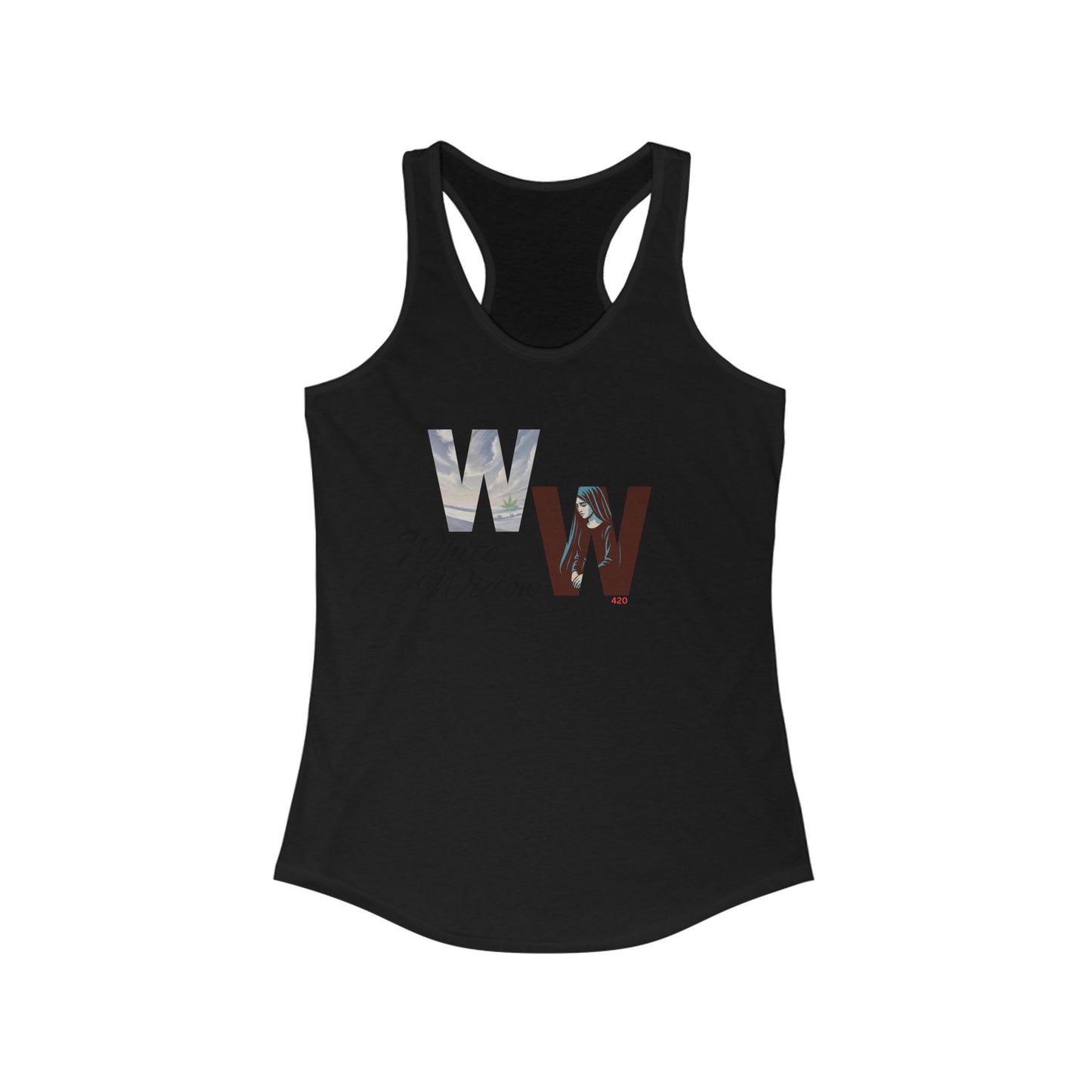 Incog Women's Racerback with the White Widow v1.1 strain