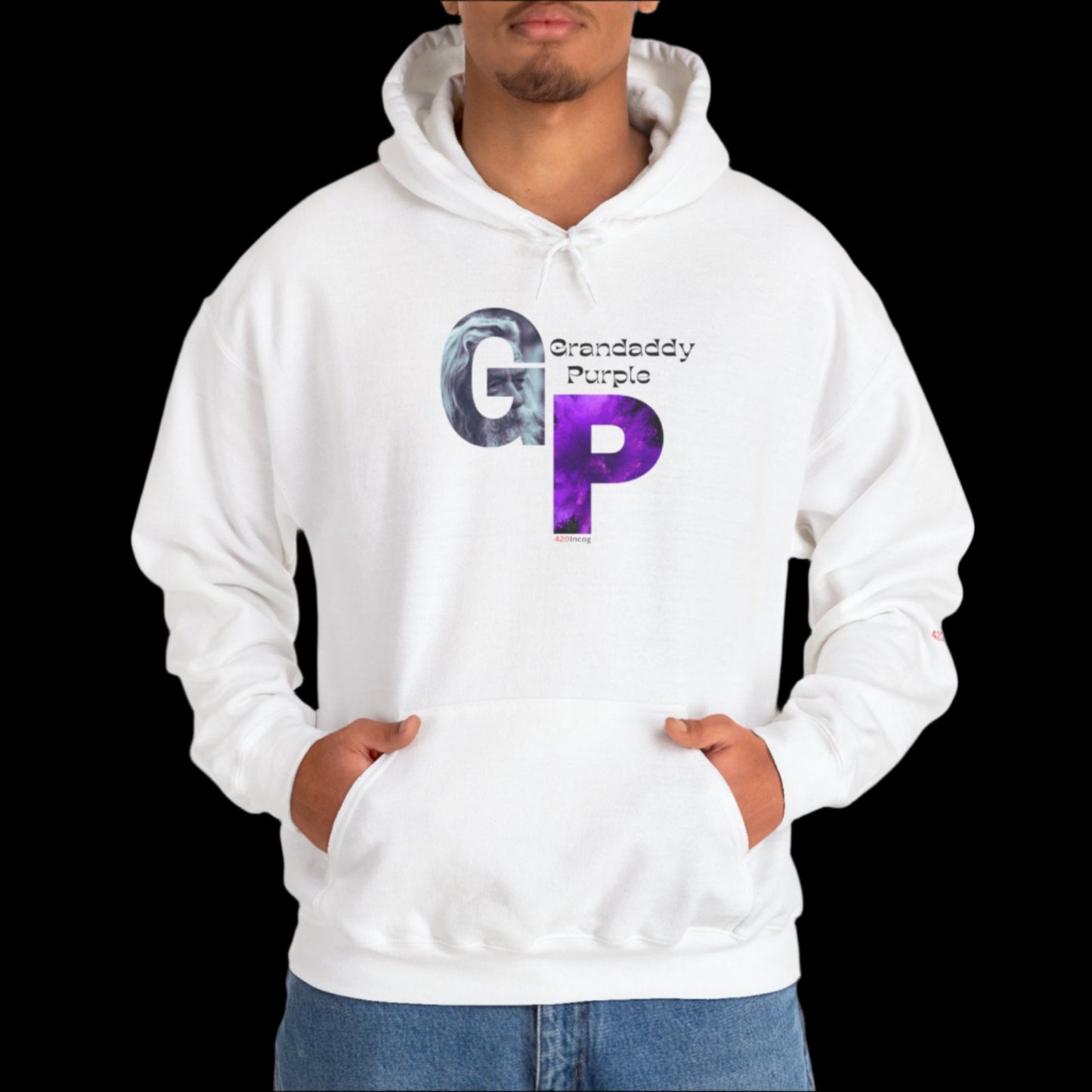 Incog Graphic Sweatshirt featuring the Grandaddy Purple strain