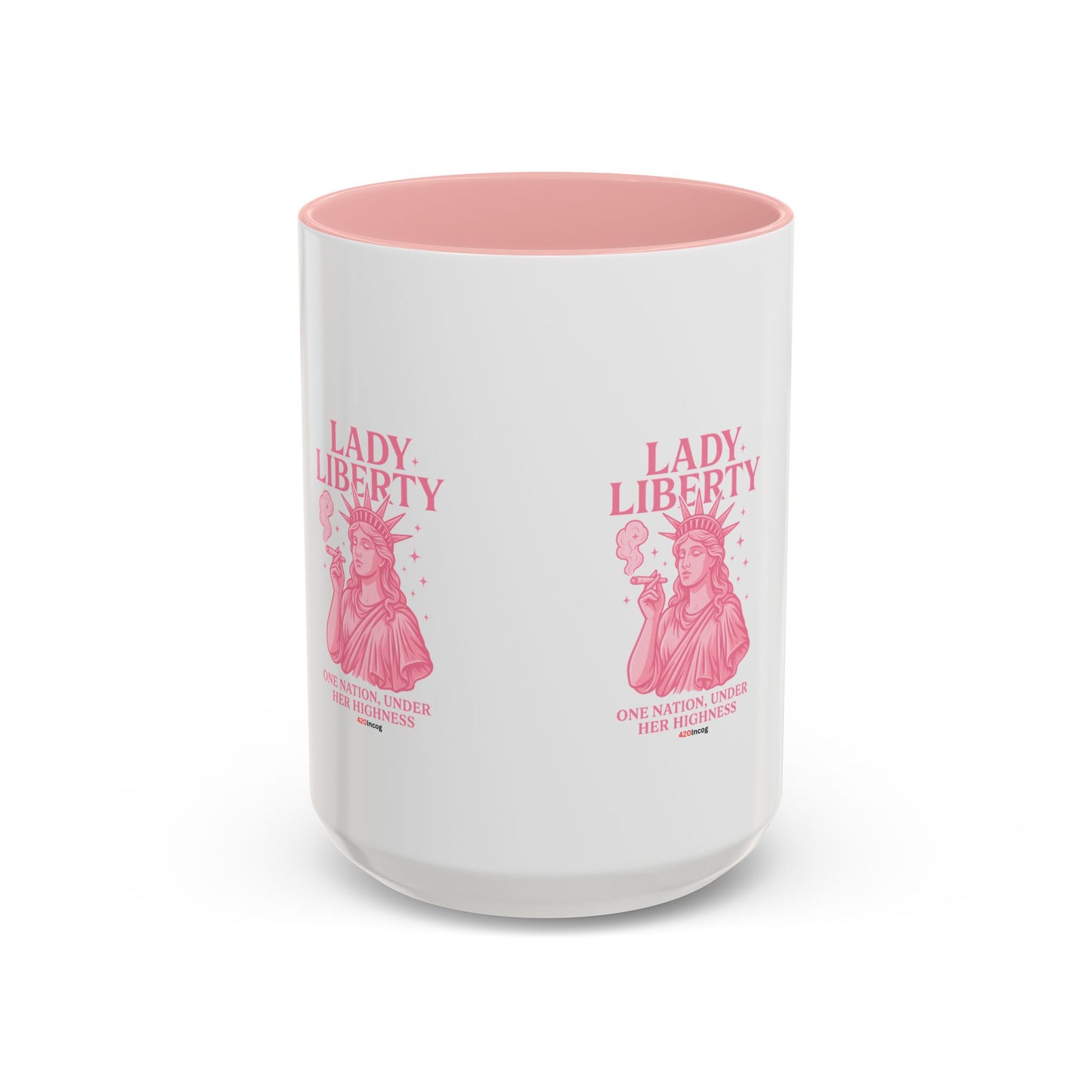 420Incog Big 'Ol Coffee Mug featuring the Lady Liberty strain
