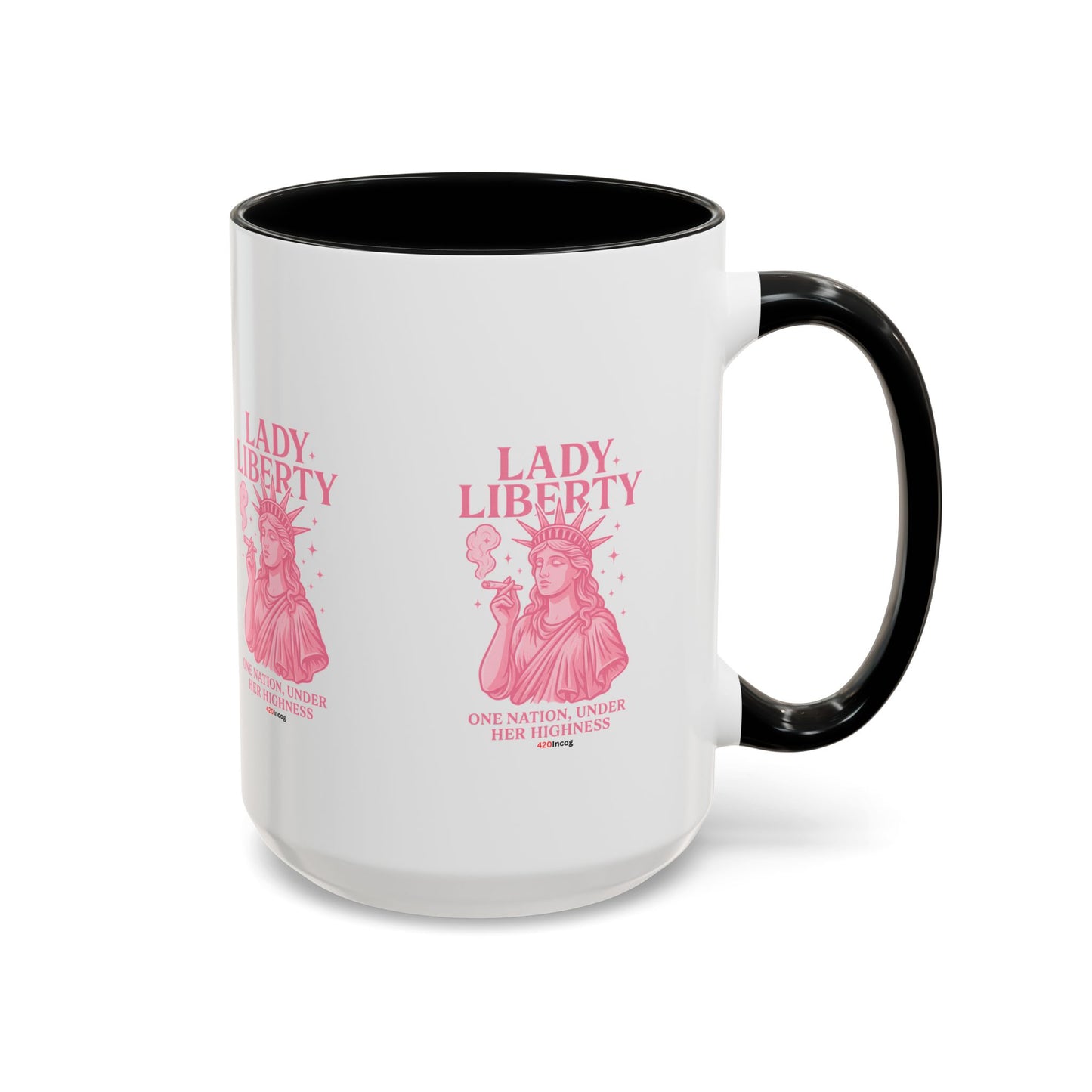 420Incog Big 'Ol Coffee Mug featuring the Lady Liberty strain