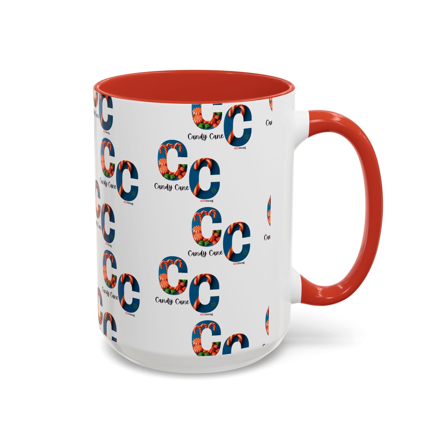 420Incog Big 'Ol Coffee Mug featuring the Candy Cane strain
