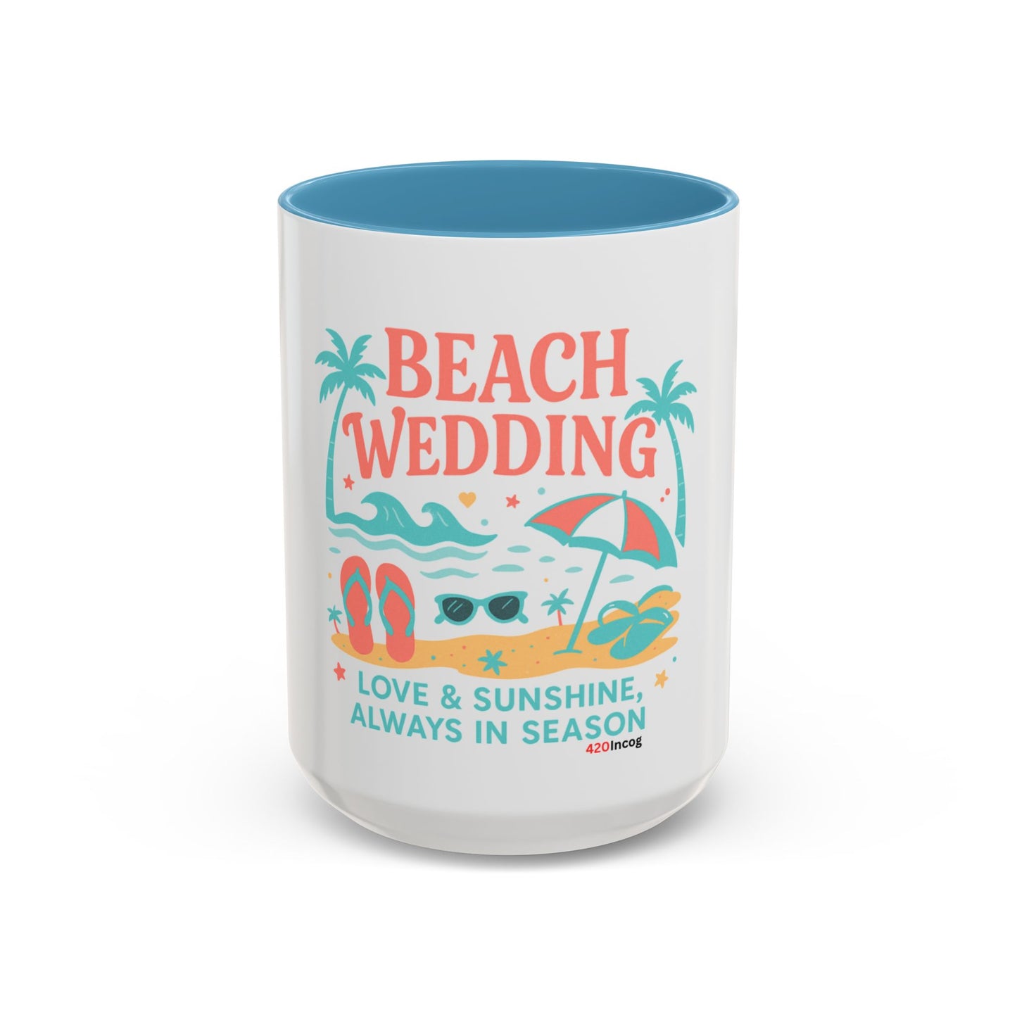 420Incog Big 'Ol Coffee Mug featuring the Beach Wedding strain