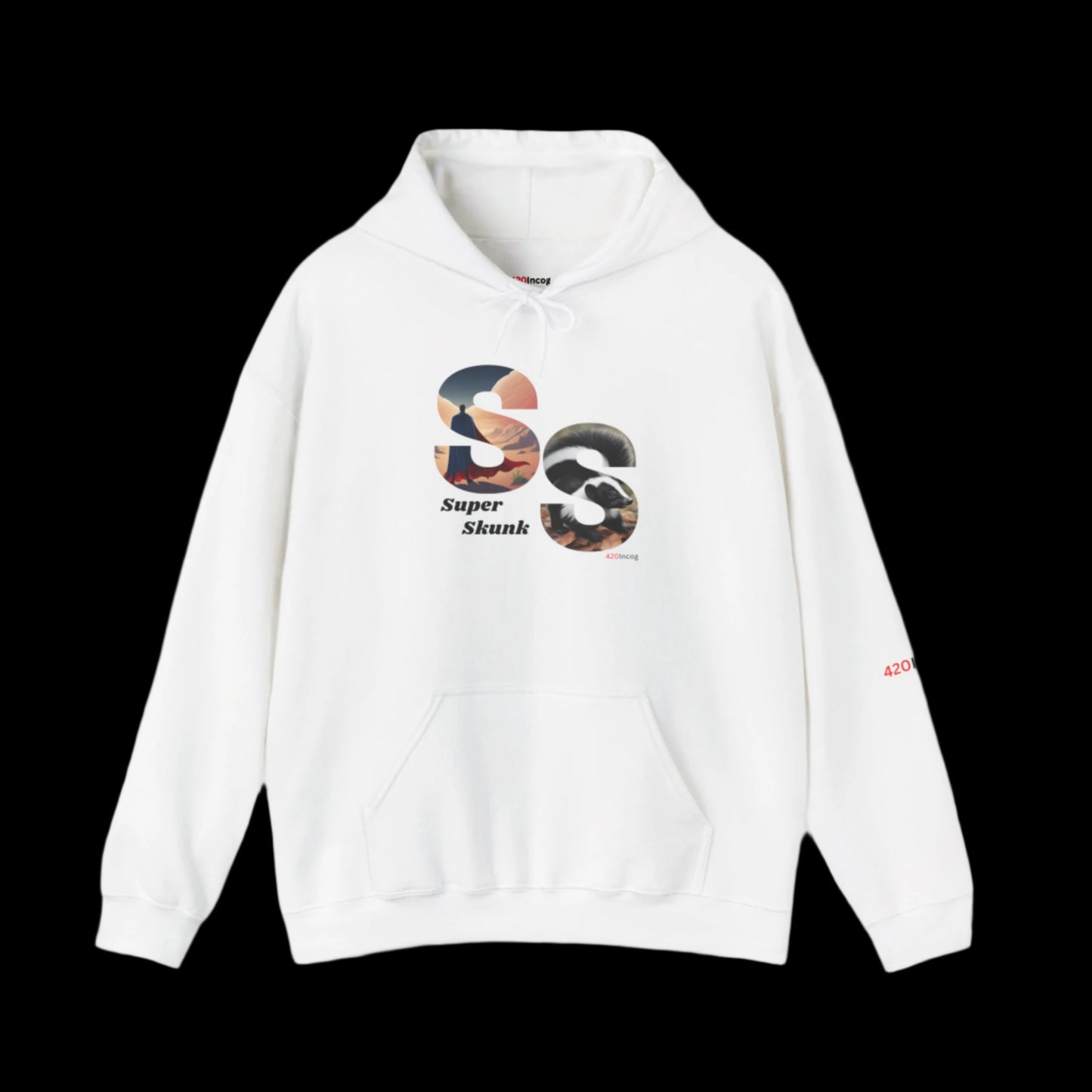 Incog Graphic Sweatshirt featuring the Super Skunk strain