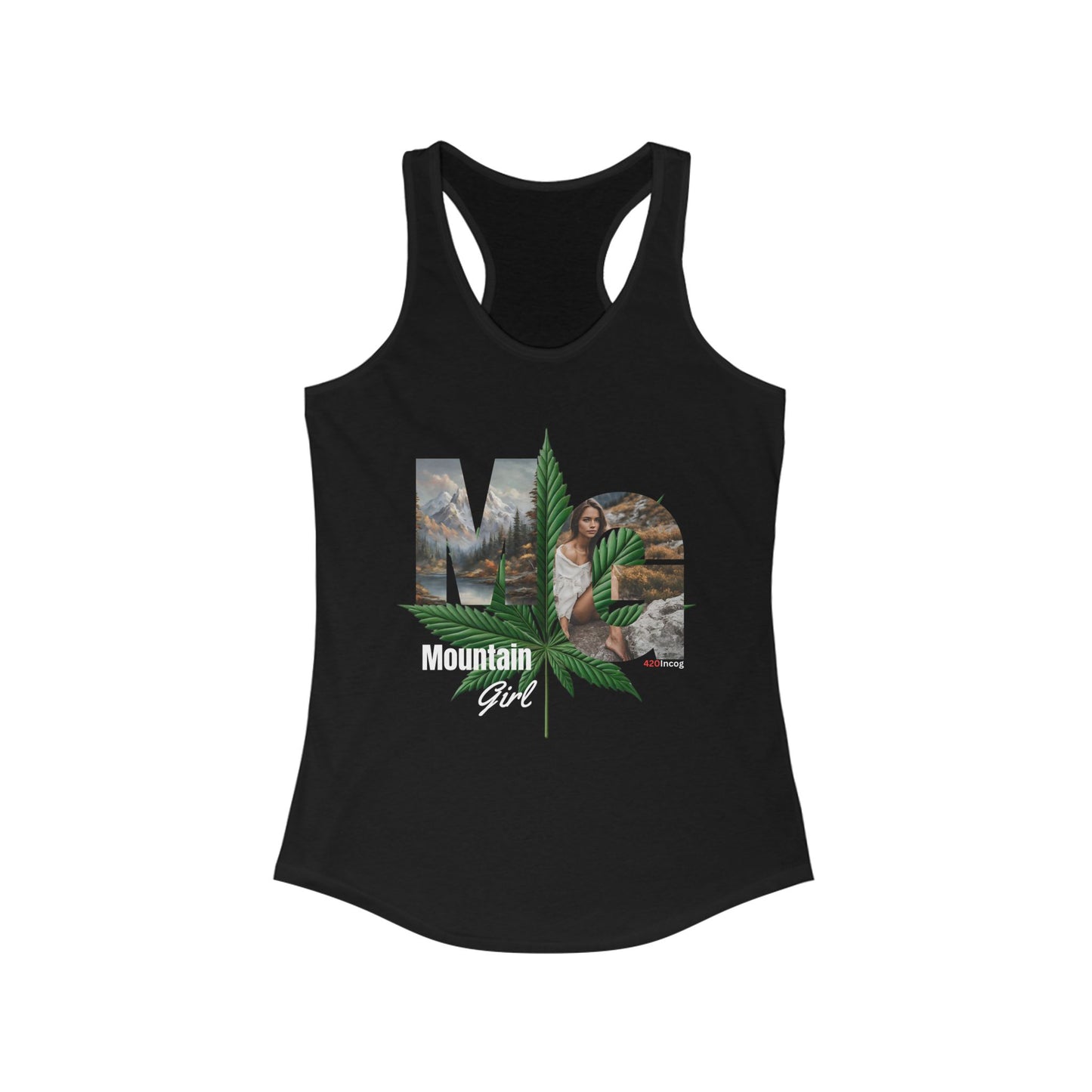 Iconic Women's Racerback with the Mountain Girl strain