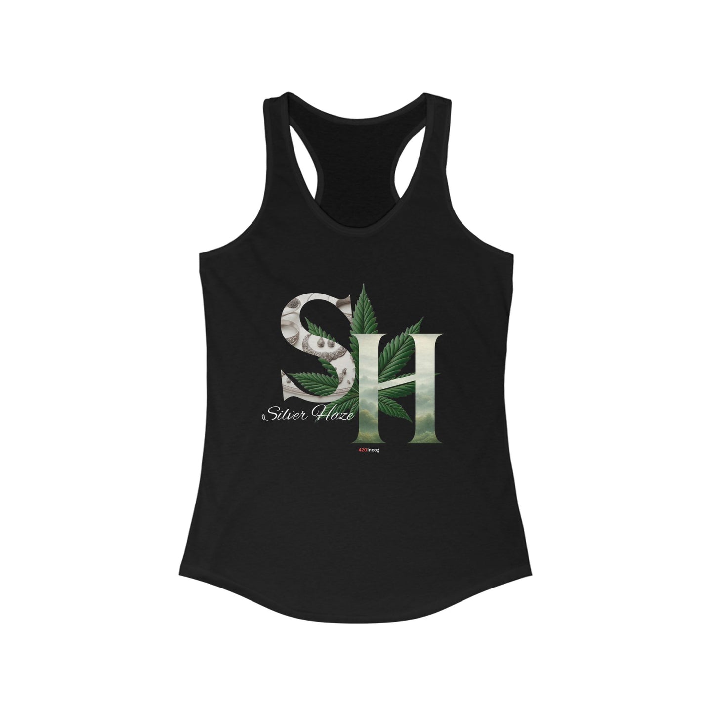 Iconic Women's Racerback with the Silver Haze strain