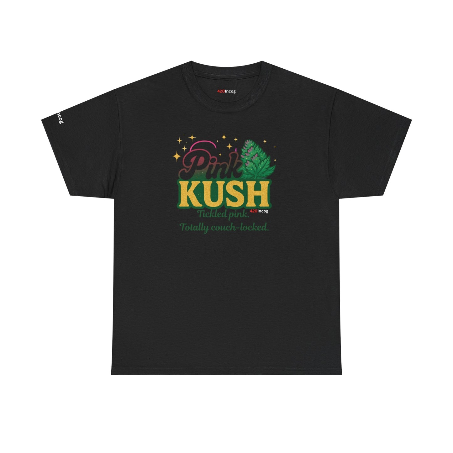 420Incog Funny Tee featuring the Pink Kush strain