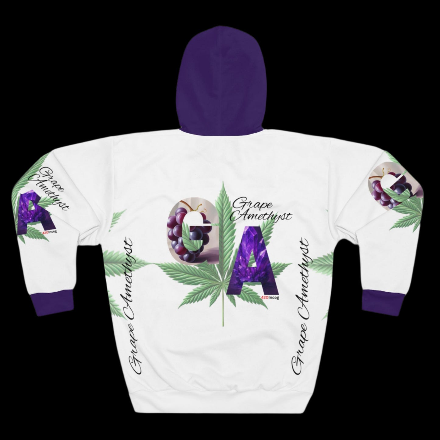 420 Signature Hoodie featuring the Grape Amethyst strain