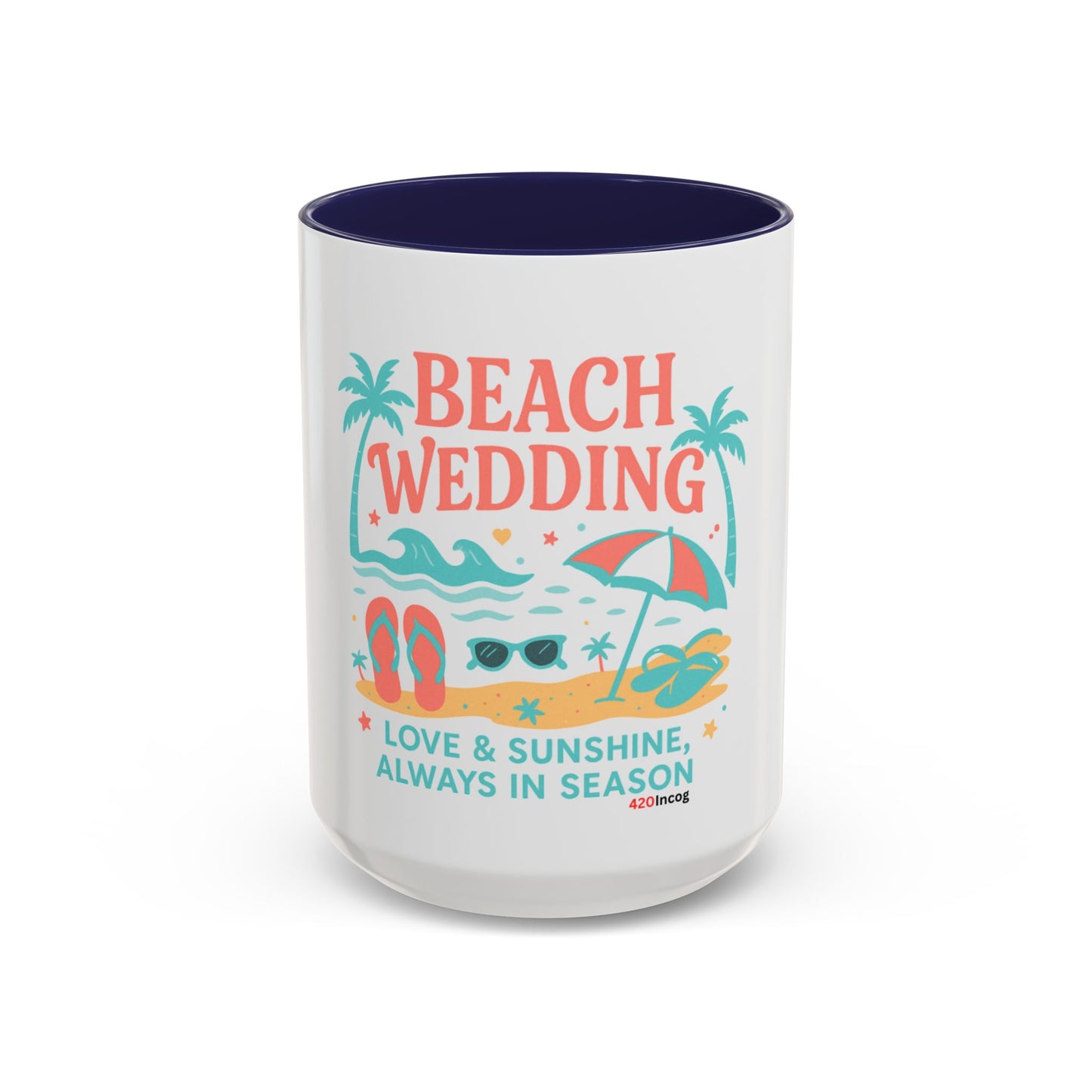 420Incog Big 'Ol Coffee Mug featuring the Beach Wedding strain