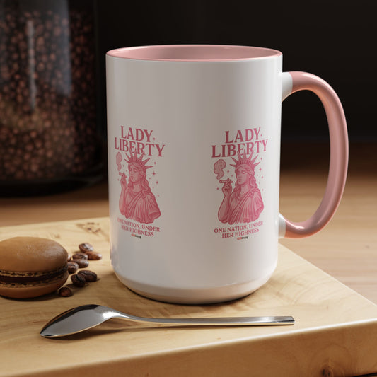 420Incog Big 'Ol Coffee Mug featuring the Lady Liberty strain