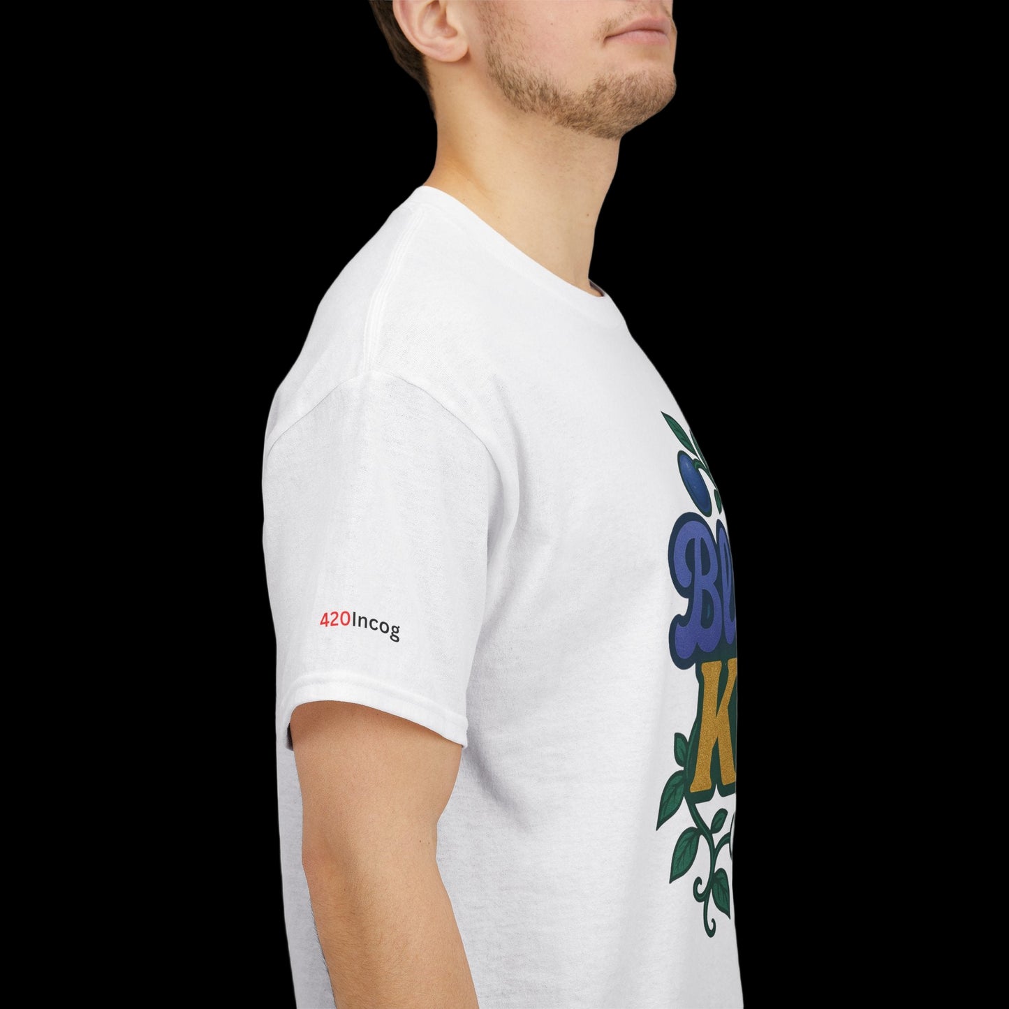 420Incog Funny Tee featuring the Blueberry Kush strain
