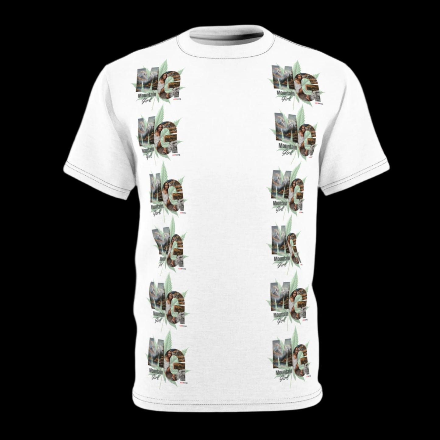 Iconic Bold Street Tee featuring the Mountain Girl strain