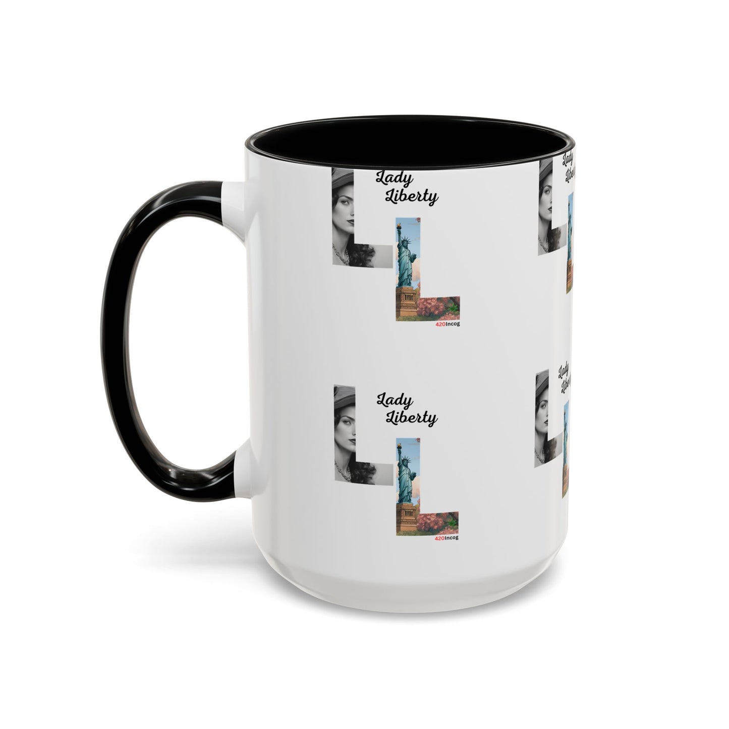420Incog Big 'Ol Coffee Mug featuring the Lady Liberty strain