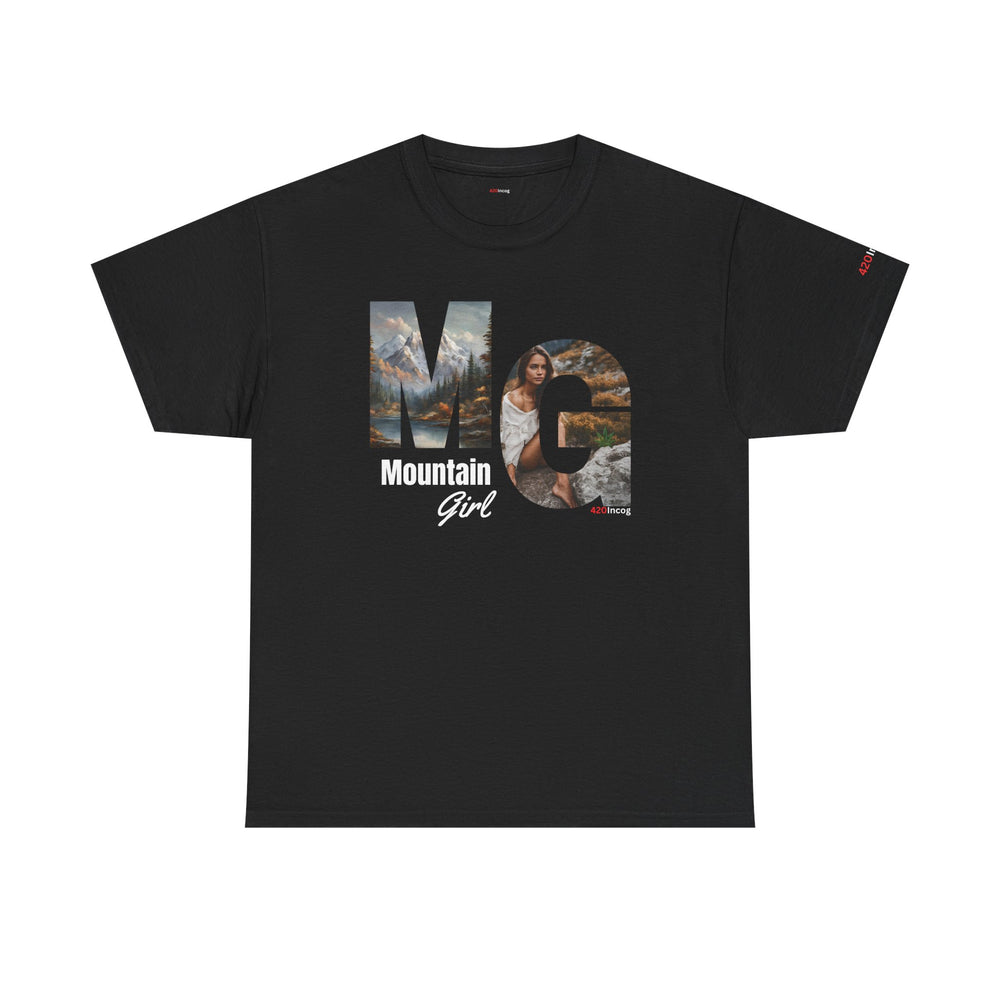 Incog Graphic Tee featuring the Mountain Girl strain