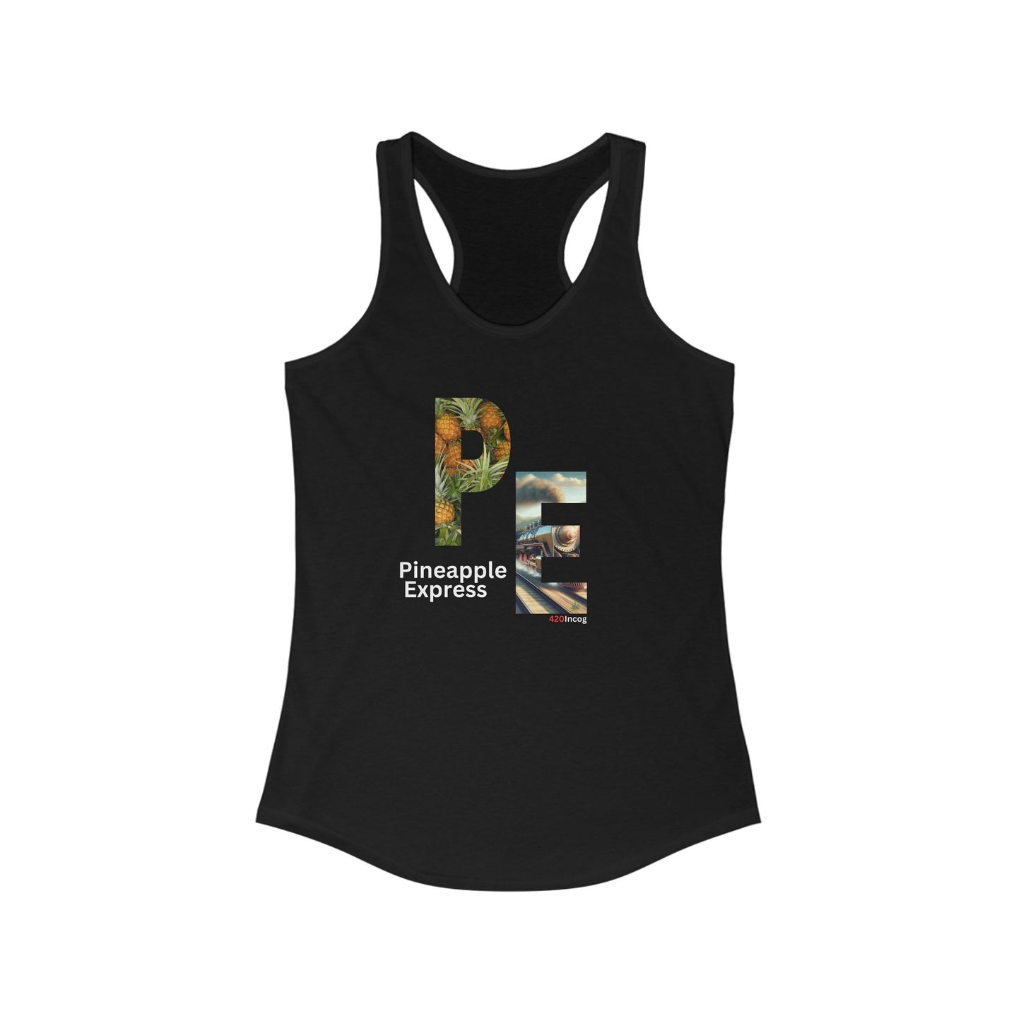 Incog Women's Racerback with the Pineapple Express strain