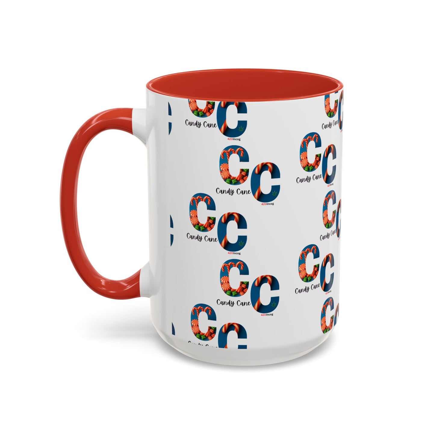 420Incog Big 'Ol Coffee Mug featuring the Candy Cane strain