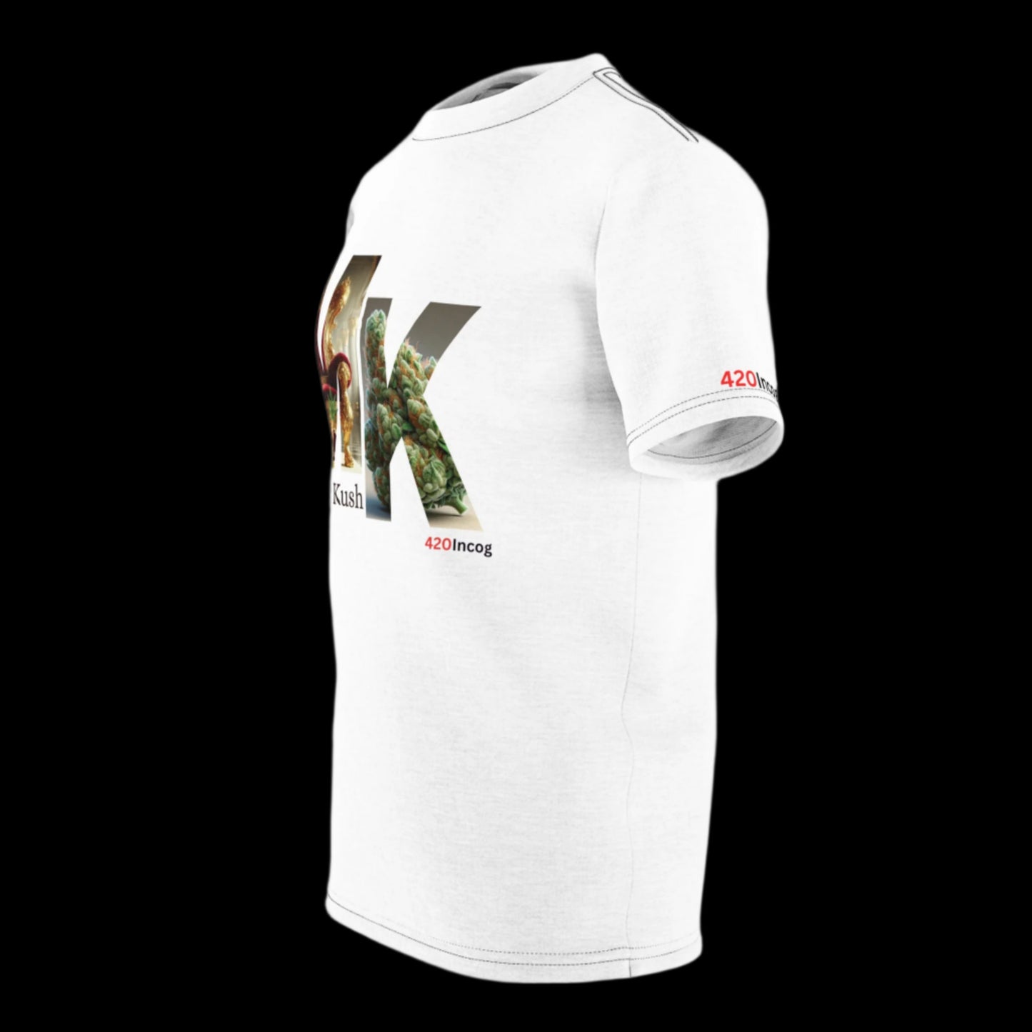 Incog Street Tee featuring the Master Kush (King) strain