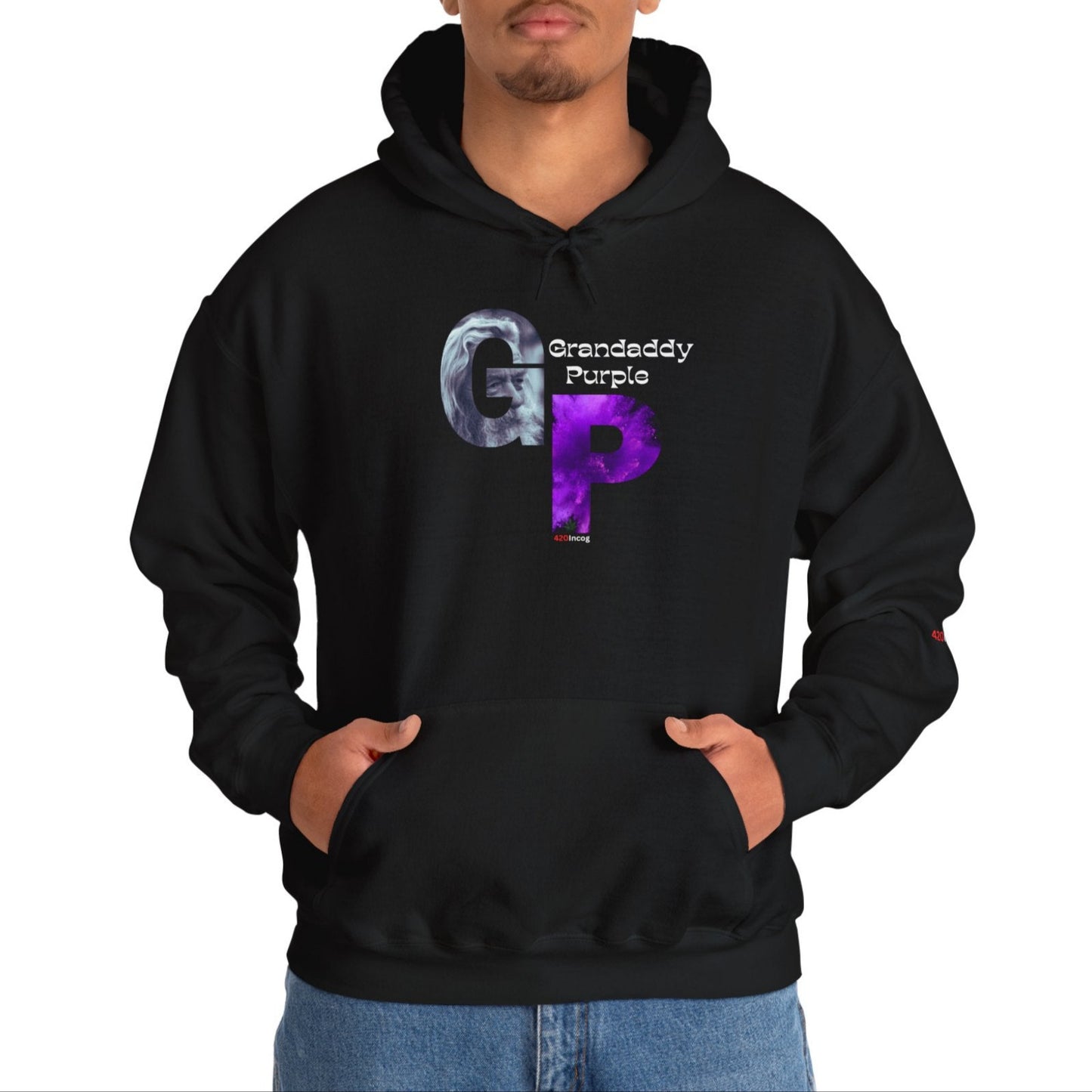 Incog Graphic Sweatshirt featuring the Grandaddy Purple strain