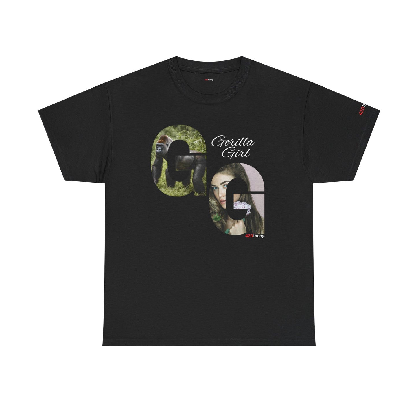 Incog Graphic Tee featuring the Gorilla Girl strain