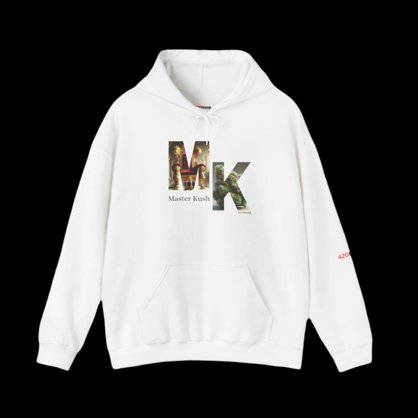 Incog Graphic Sweatshirt featuring the Master Kush (King) strain