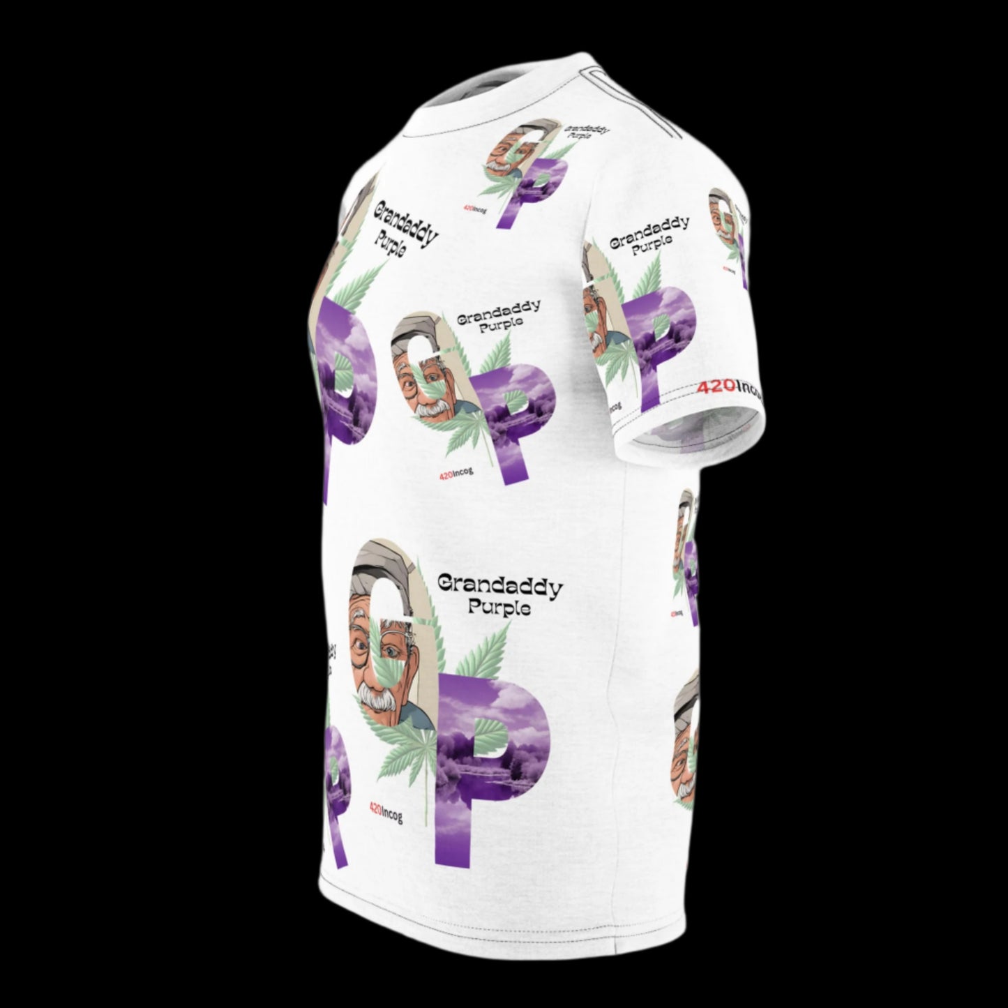 Iconic Bold Street Tee featuring the Grandaddy Purple strain