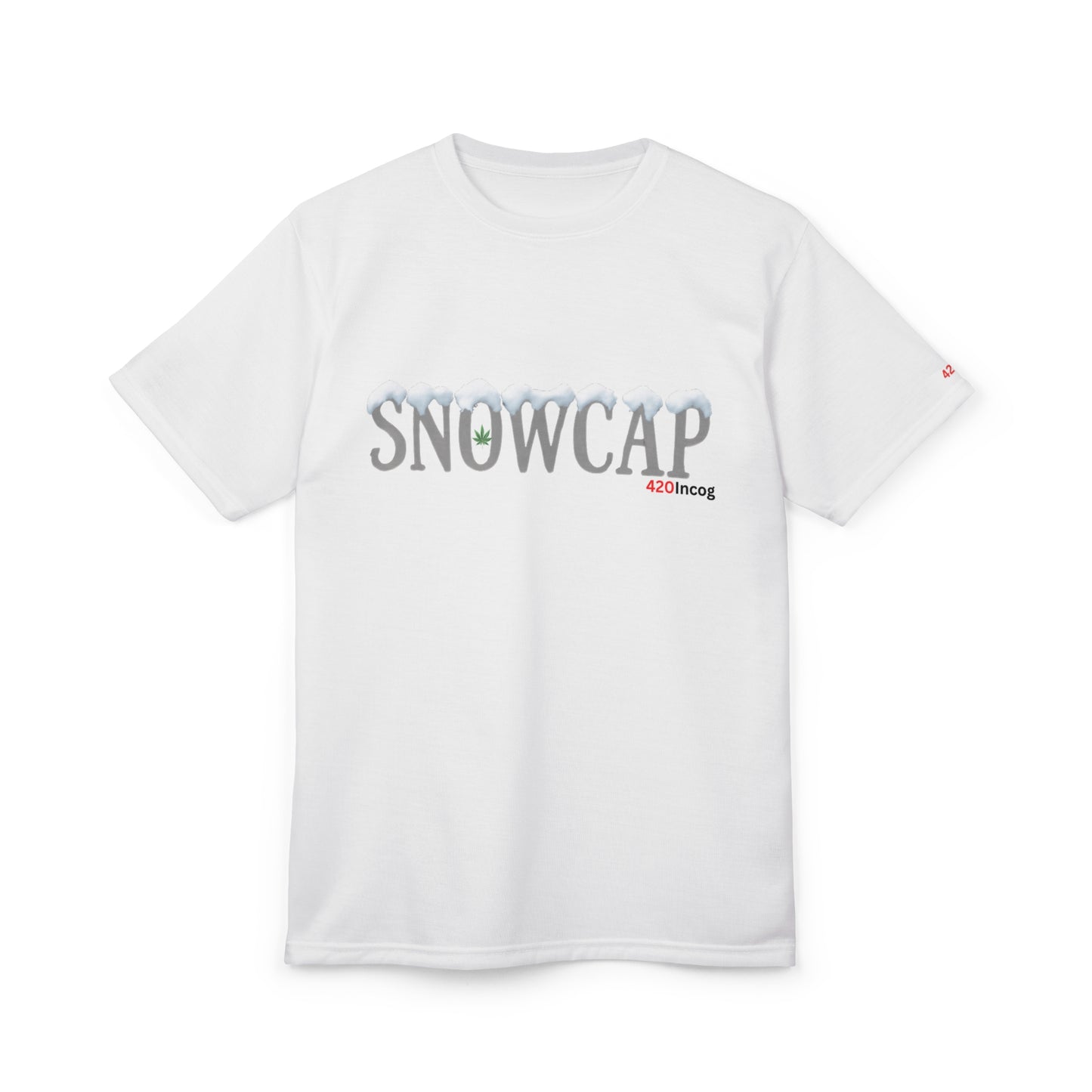 Incog Street Tee featuring the Snowcap strain
