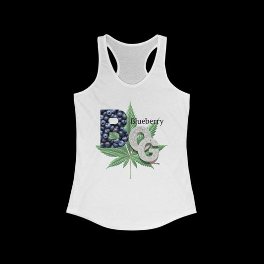 Iconic Women's Racerback with the Blueberry OG v1.1 strain