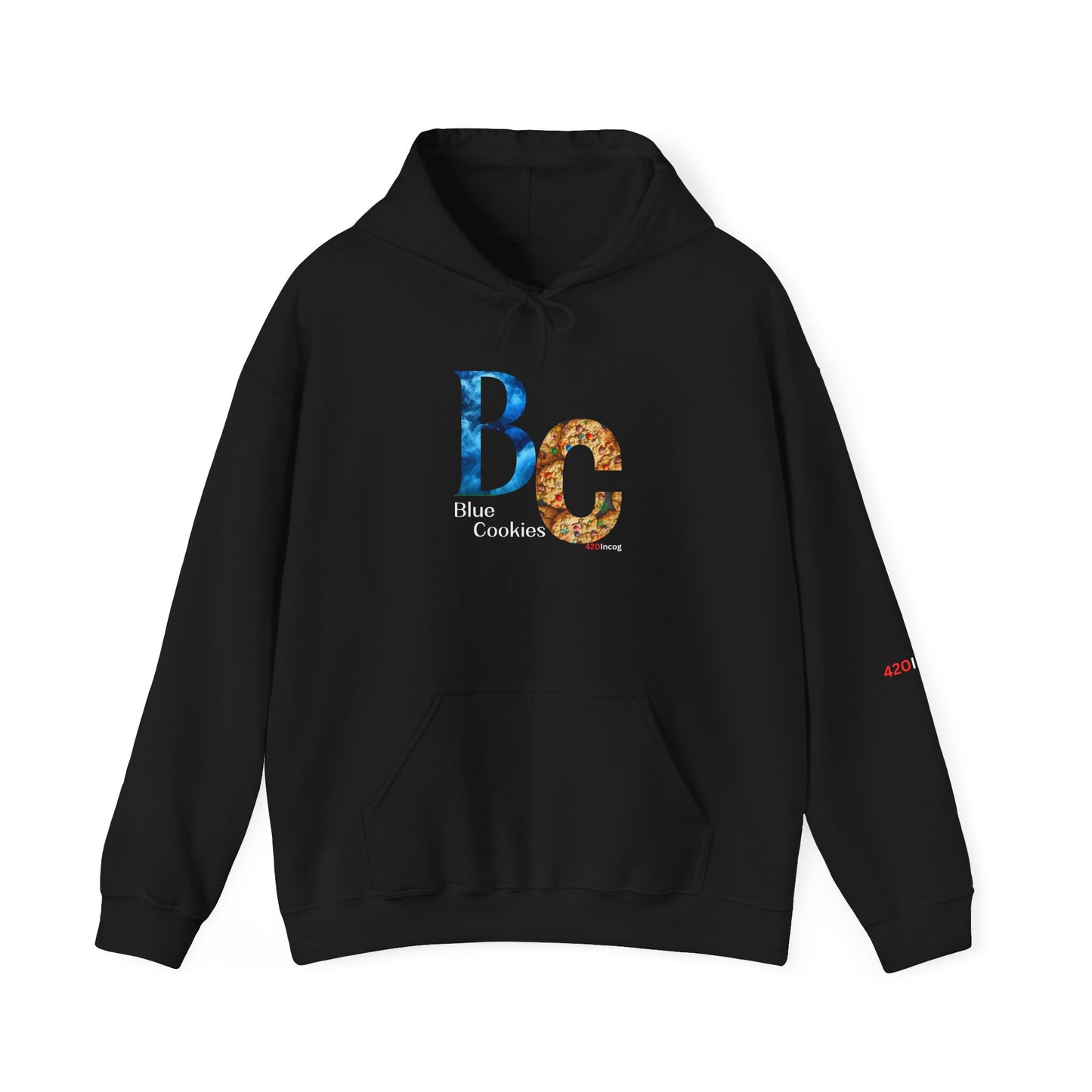 Incog Graphic Sweatshirt featuring the Blue Cookies strain
