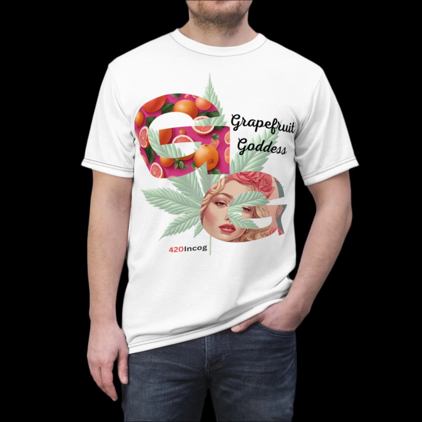 Iconic Street Tee featuring the Grapefruit Goddess strain