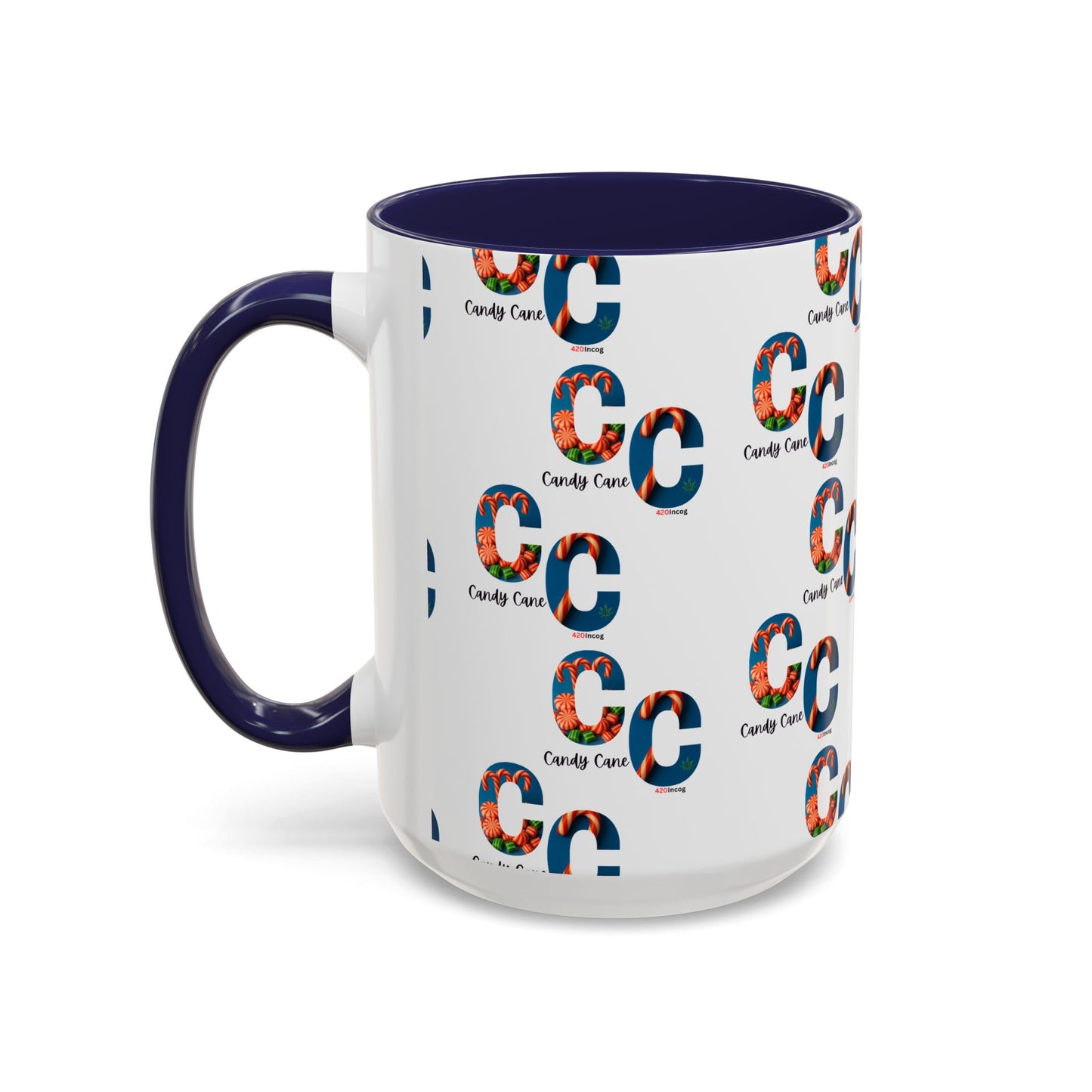 420Incog Big 'Ol Coffee Mug featuring the Candy Cane strain