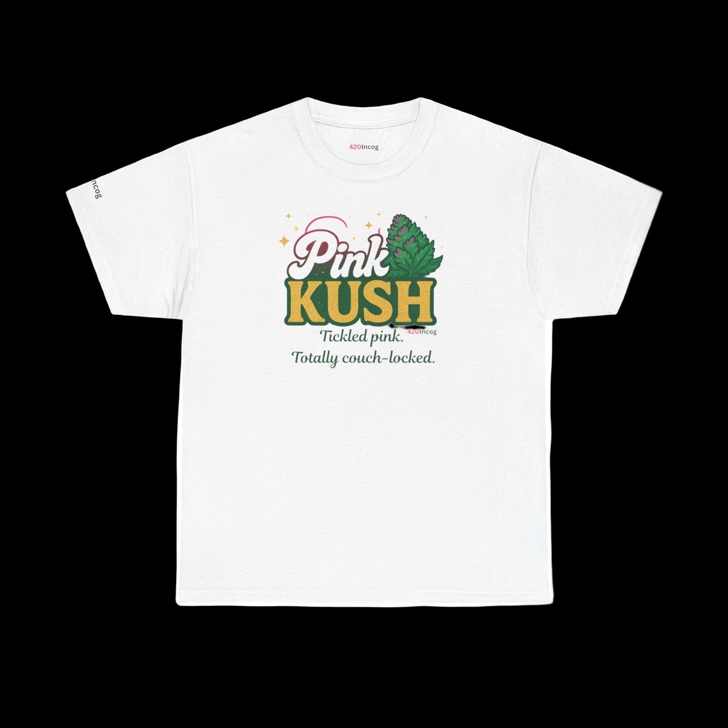 420Incog Funny Tee featuring the Pink Kush strain