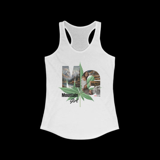Iconic Women's Racerback with the Mountain Girl strain