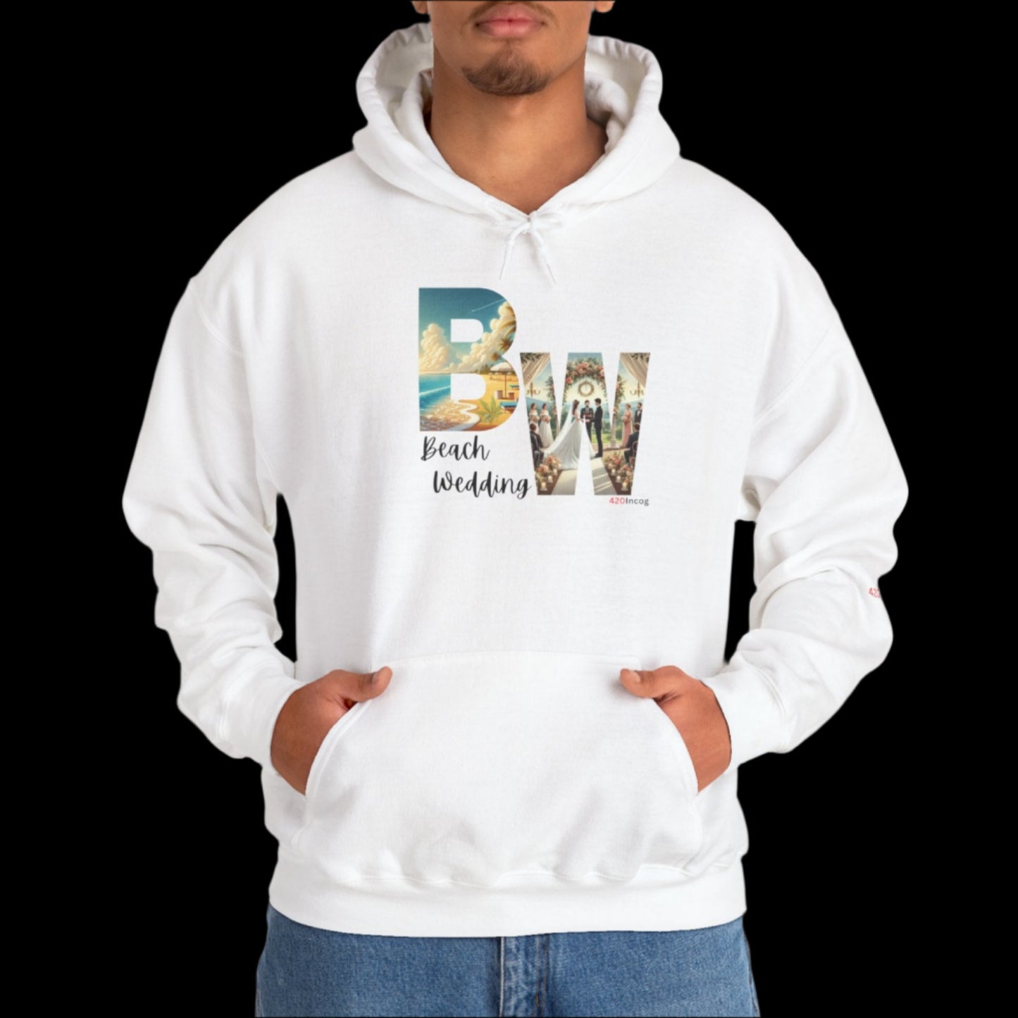 Incog Graphic Sweatshirt featuring the Beach Wedding strain